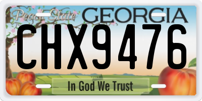GA license plate CHX9476