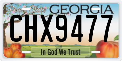 GA license plate CHX9477