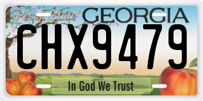 GA license plate CHX9479