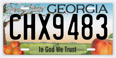 GA license plate CHX9483