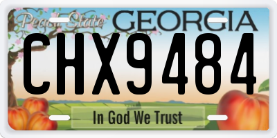 GA license plate CHX9484