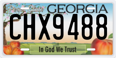 GA license plate CHX9488