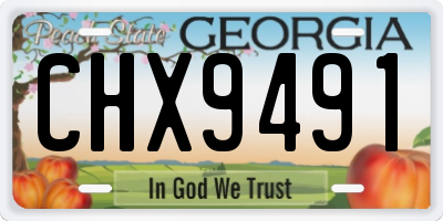 GA license plate CHX9491