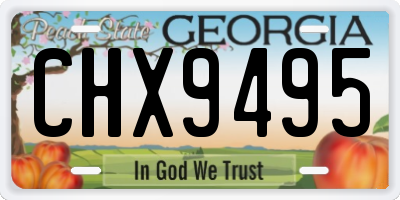 GA license plate CHX9495