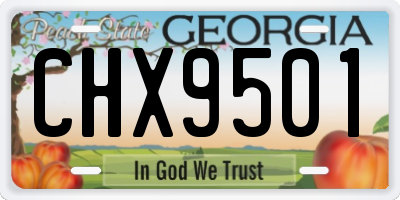 GA license plate CHX9501