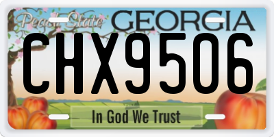 GA license plate CHX9506