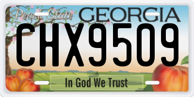 GA license plate CHX9509