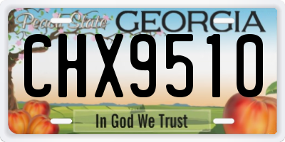 GA license plate CHX9510