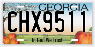 GA license plate CHX9511