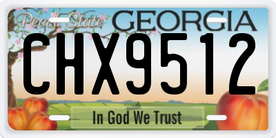 GA license plate CHX9512