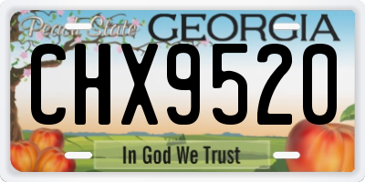 GA license plate CHX9520