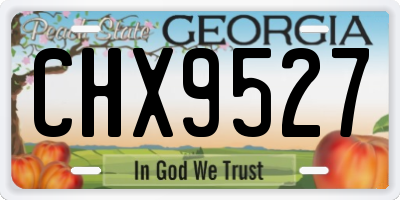 GA license plate CHX9527