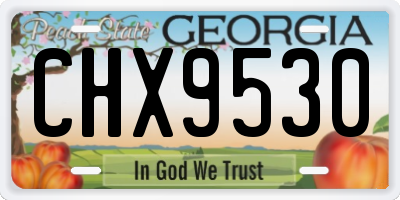 GA license plate CHX9530