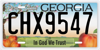 GA license plate CHX9547