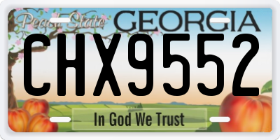 GA license plate CHX9552