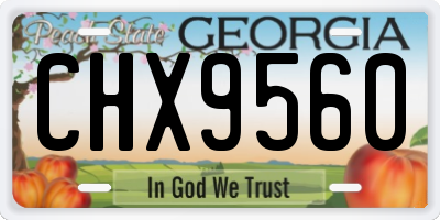 GA license plate CHX9560