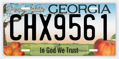 GA license plate CHX9561