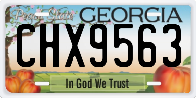 GA license plate CHX9563