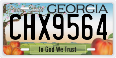 GA license plate CHX9564