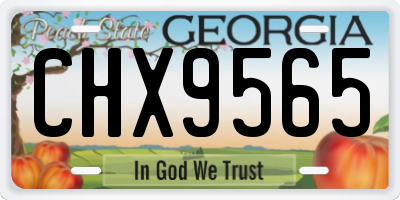 GA license plate CHX9565