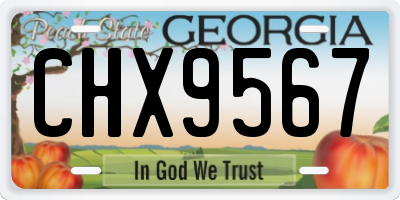 GA license plate CHX9567