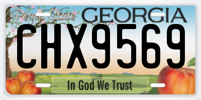 GA license plate CHX9569