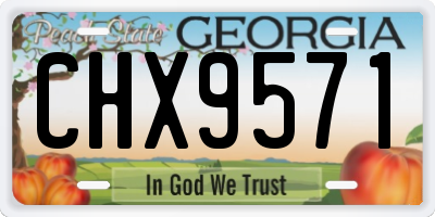 GA license plate CHX9571