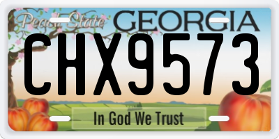 GA license plate CHX9573
