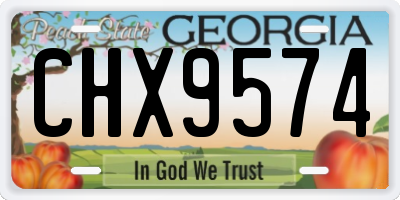 GA license plate CHX9574