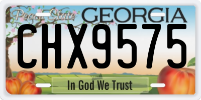 GA license plate CHX9575