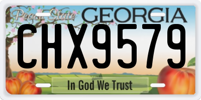 GA license plate CHX9579
