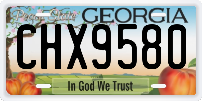 GA license plate CHX9580