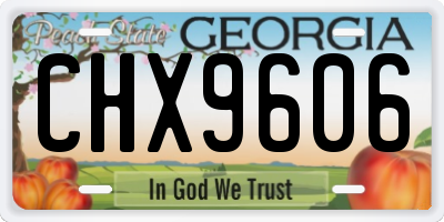 GA license plate CHX9606