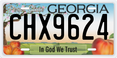 GA license plate CHX9624