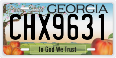 GA license plate CHX9631