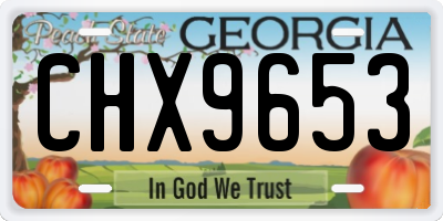 GA license plate CHX9653