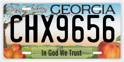 GA license plate CHX9656