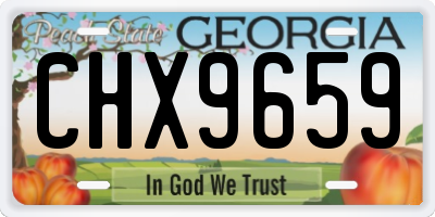 GA license plate CHX9659