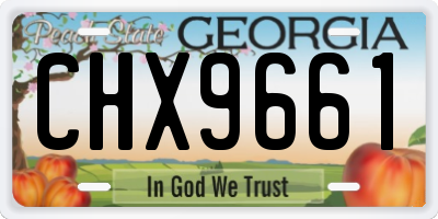 GA license plate CHX9661