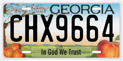 GA license plate CHX9664