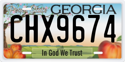 GA license plate CHX9674