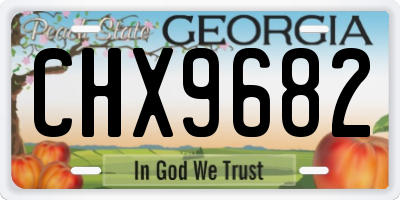 GA license plate CHX9682