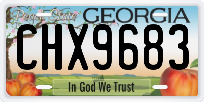 GA license plate CHX9683