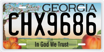 GA license plate CHX9686