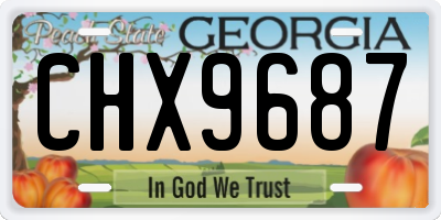 GA license plate CHX9687