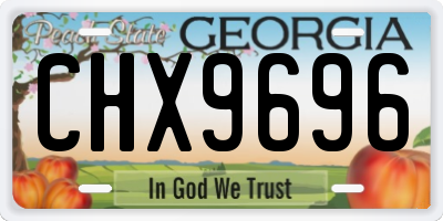 GA license plate CHX9696