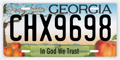 GA license plate CHX9698