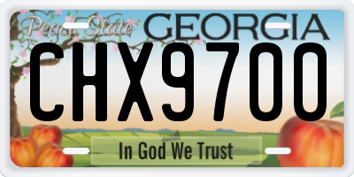 GA license plate CHX9700