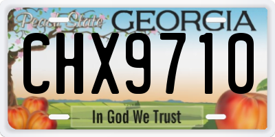 GA license plate CHX9710