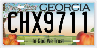 GA license plate CHX9711